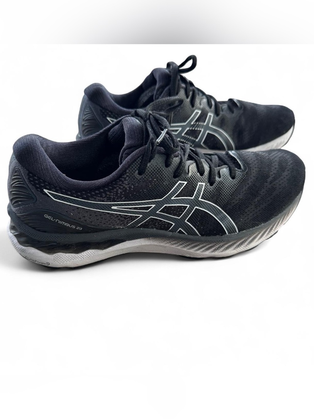 ASICS Gel Nimbus 23 Black Running Shoes Women's 10.5 Cushion Athletic Sneakers